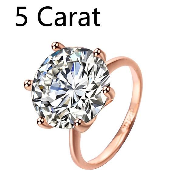 5Ct Rose Gold Color