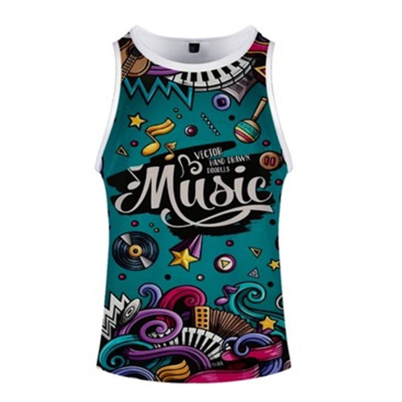 inden længe Manifold ikke Sexy Tank Tops Men Sleeveless Vest T Shirt Funny Creative Music Poster 3d  Print Fitness T Shirt Bodybuilding Wholesale Tank Top From Netecool, $18.04  | DHgate.Com