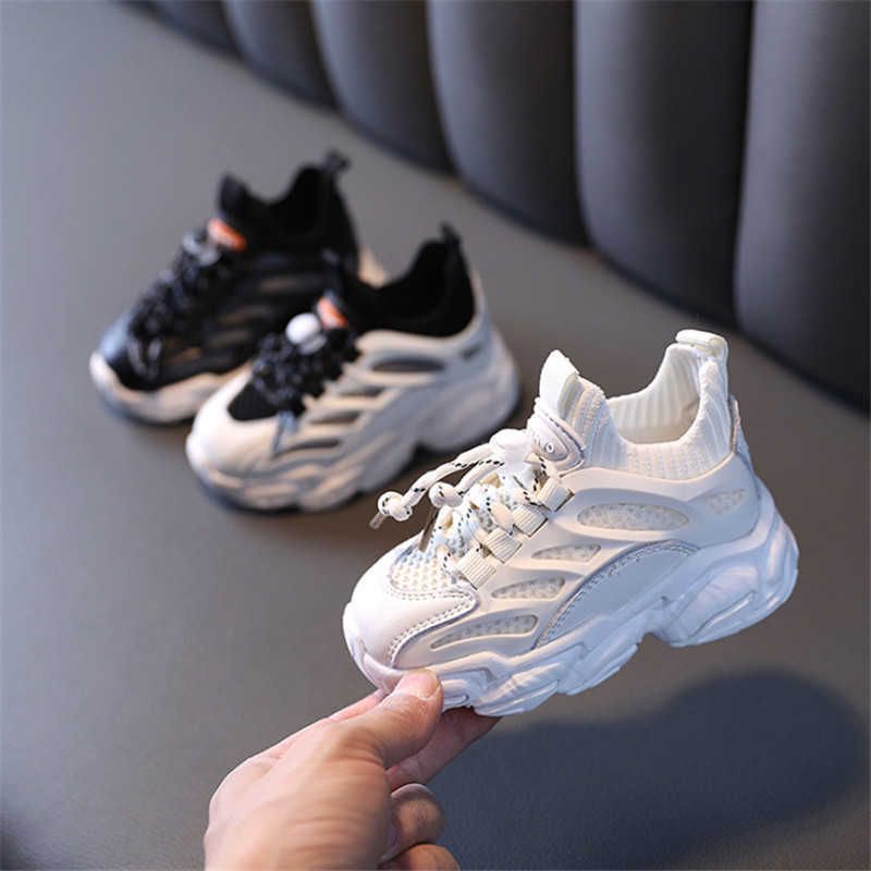 2021 nieuwe kinderen schoenen mesh ademende peuter jongens meisjes  sportschoenen outdoor tennis slip-on mode kinderen