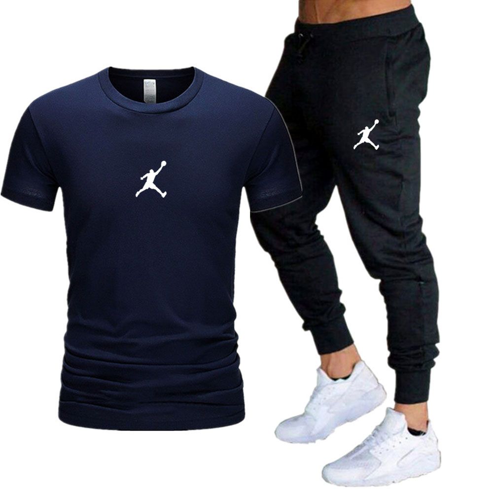 Camiseta deportiva deportiva ajustada para hombre Pantalones Traje Camiseta deportiva deportiva ajustada para hombre Pantalones Traje