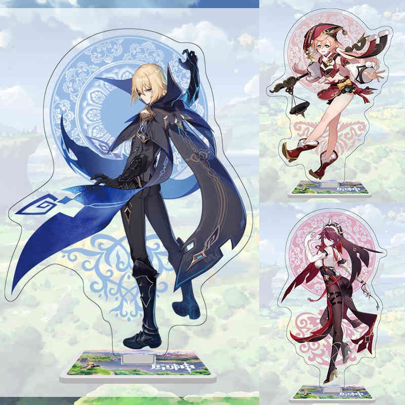Yutong Genshin Impact Childe Zhongli Xinyan Diona Paimon Keli Cosplay Character Stand Kawaii Accessories For Boys Girls Collections
