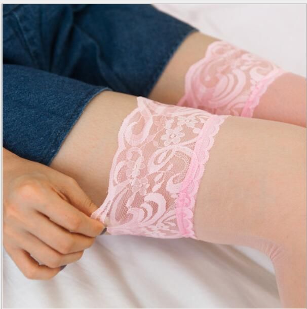 Stocking rosa-calze-pizzo