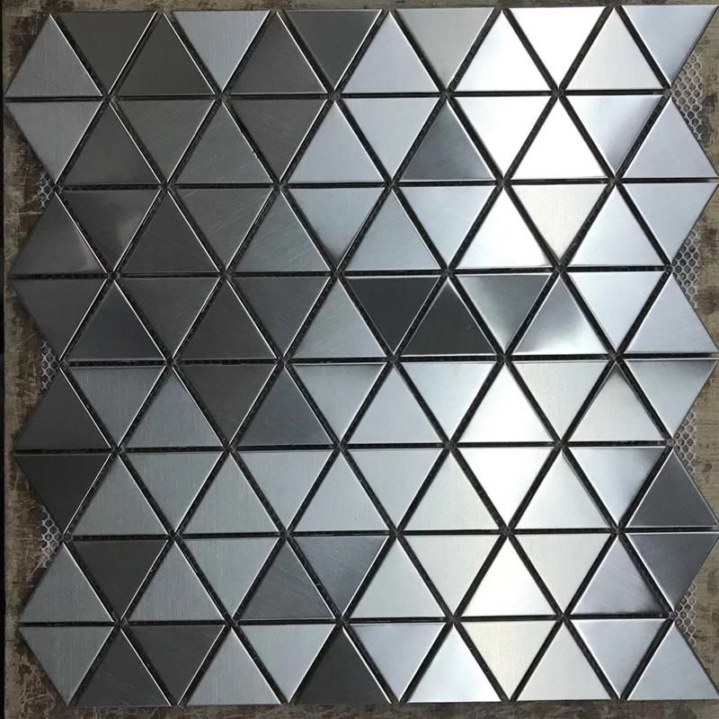 Fondos de pantalla de alta calidad Triángulo Cepillado Plata Black Acero Inoxidable Mosaico Mosaico Mosaico Para Fondos de pantalla de alta calidad Triángulo Cepillado Plata Black Acero Inoxidable Mosaico Mosaico Mosaico Para