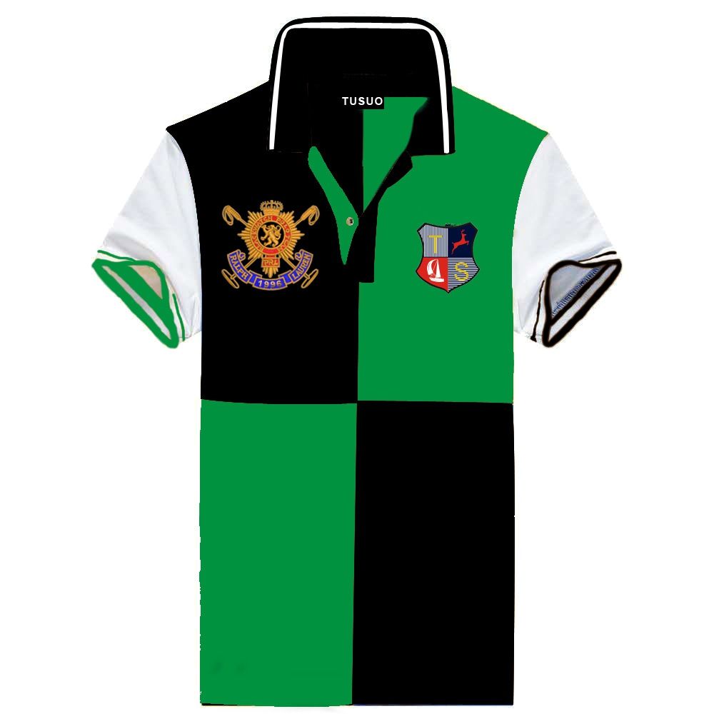 Nueva camiseta de ocio para hombre Camisa de polo de manga corta de algodón cómoda para hombre Verde Nueva camiseta de ocio para hombre Camisa de polo de manga corta de algodón cómoda para hombre Verde