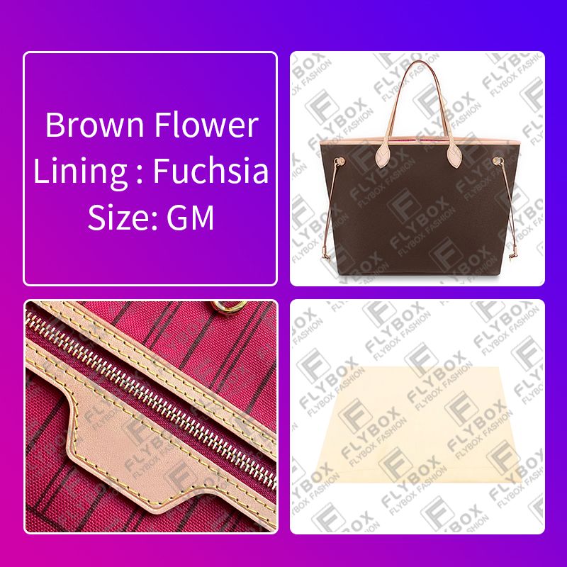 GM 39 CM Brown Flower / Fuchsia