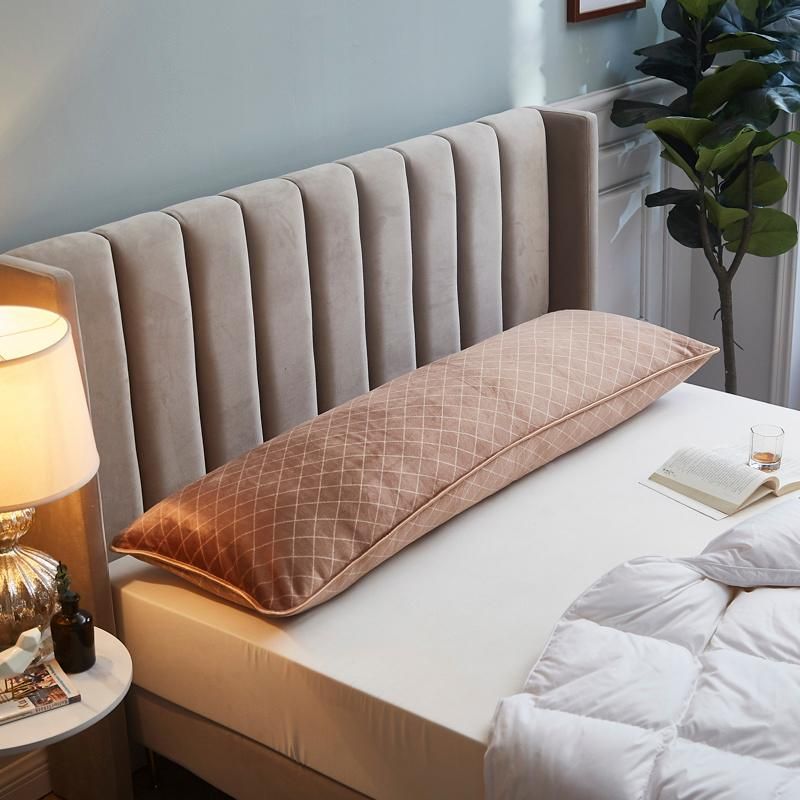 Cojín / almohada decorativa Franela suave Caja larga Tamaño grande Cómodo amante de cálido Cubierta dormir