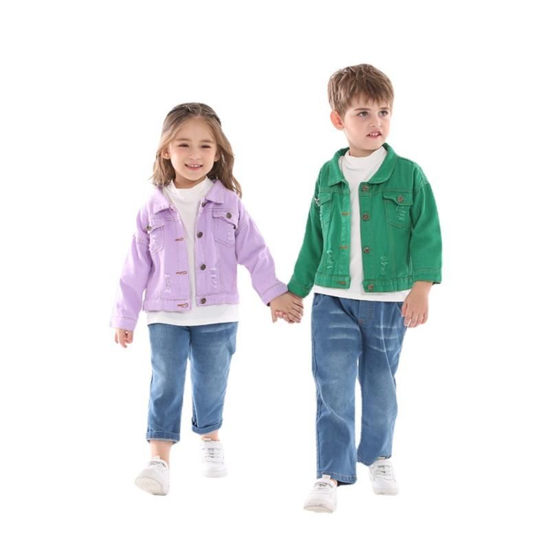 Compra Chaquetas Bebé Niño Niños Y Niñas Niños Primavera Otoño Outwear  Jeans Moda Chaqueta Ropa Barato | Entrega Rápida Y Calidad | Es.Dhgate