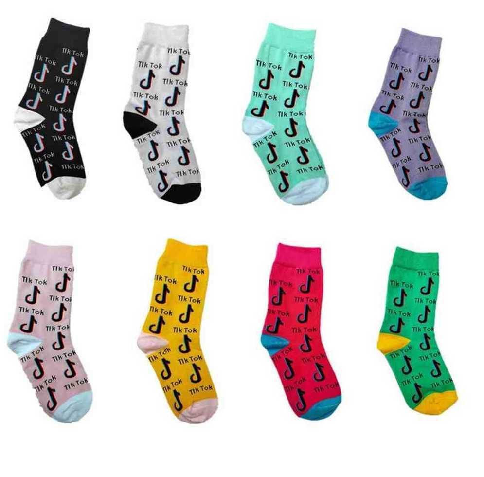 TIK TOK Socks With Musical Note Pattern Kids Children Autum Winter Mid