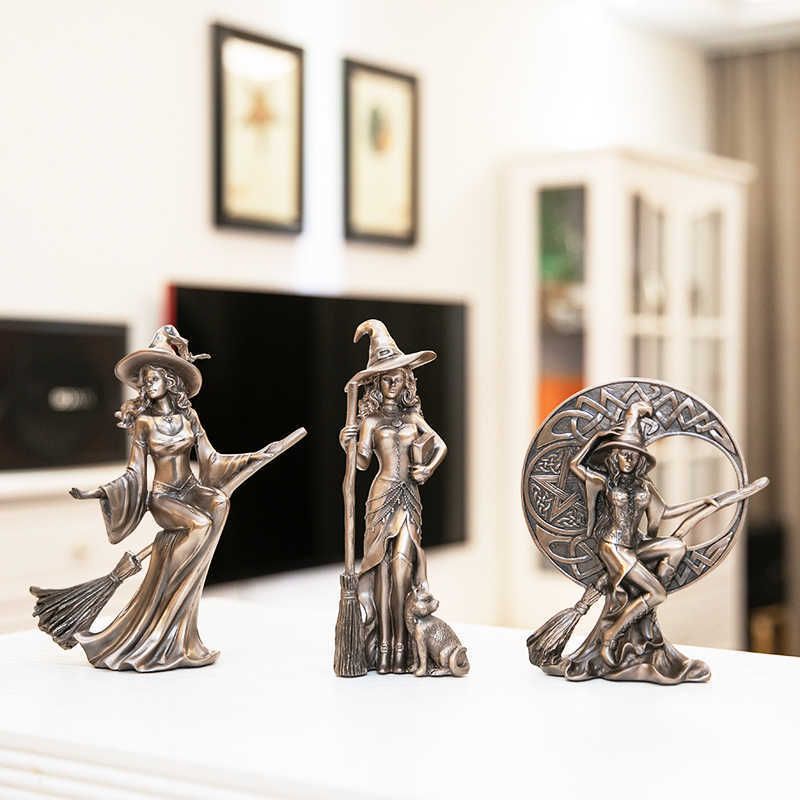 Luxury Designer MGT Nordic Rtro At Home Witch Statue... - Image 5