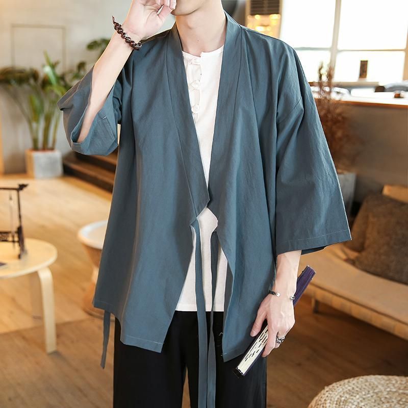 Blå kimono -skjortor