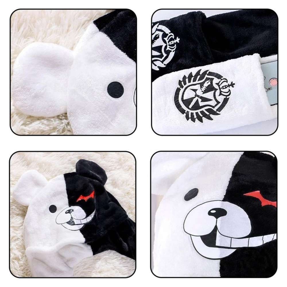 Conejo en Gorro Hat Anime DangAnronpa Monokuma Peluche Conejo Sombreros Guantes Bufanda Orejopolos Cap Conejo en Gorro Hat Anime DangAnronpa Monokuma Peluche Conejo Sombreros Guantes Bufanda Orejopolos Cap