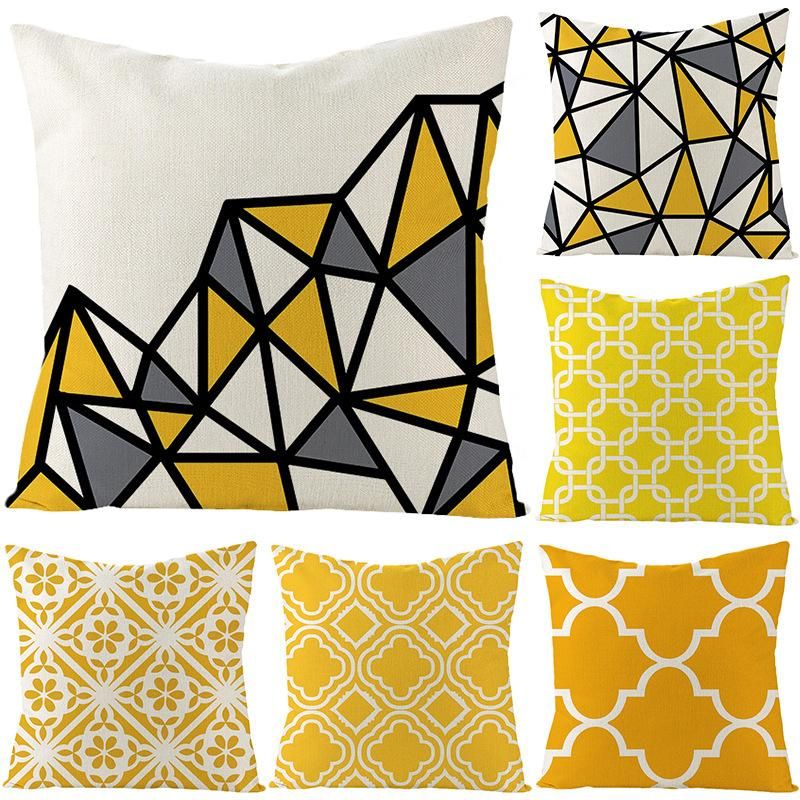 Nordic Style Polyester Geometric Printed Sofa Throw Cushion Pillow Case Cover