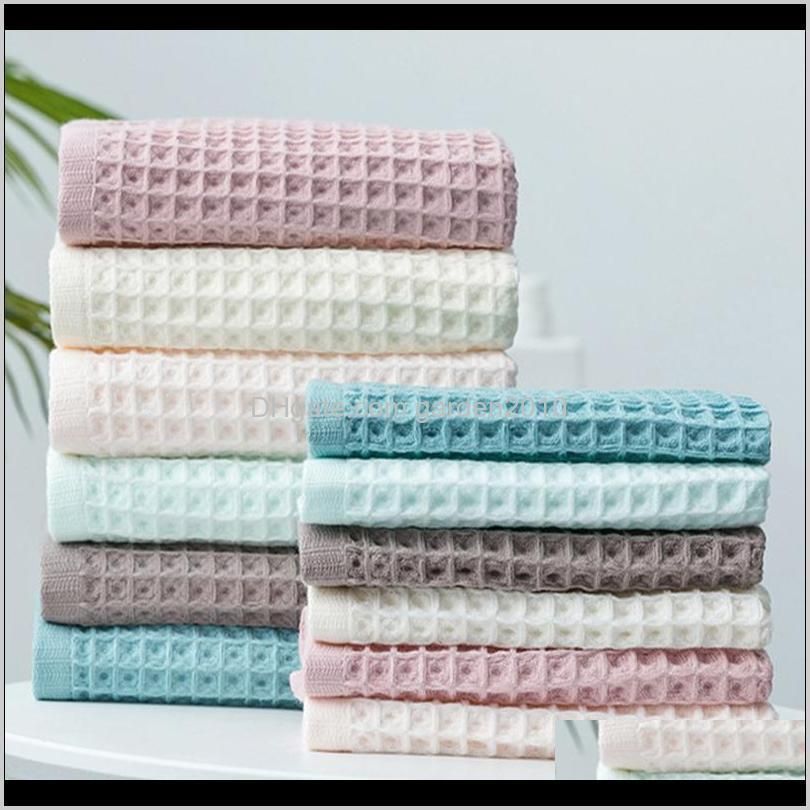 70X140Cm Adult 100Percent Cotton Microfiber Waffle Bath Towel Soft And Comfortable Household Washcloth D0V8U J8Nlx