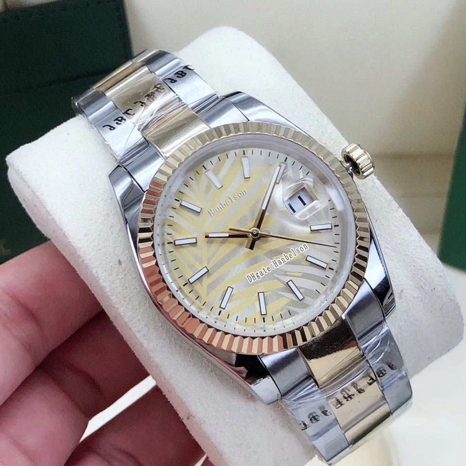 Two-tone yellow gold (diamond bezel)