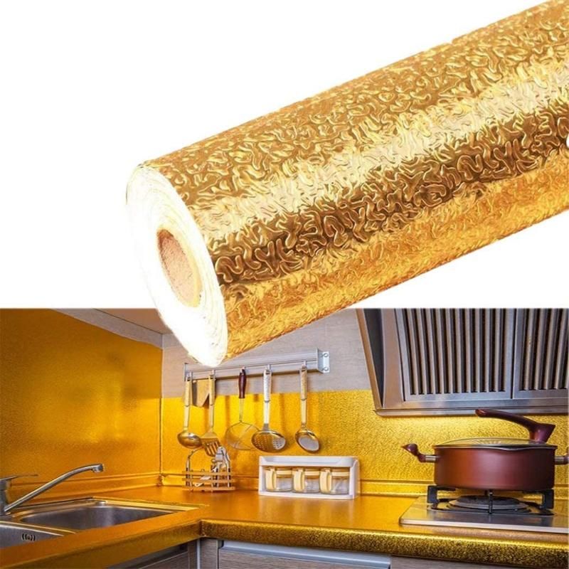 Wall Stickers Multipurpose Golden Aluminum Foil Sticker Oil Proof Waterproof Paper Kitchen Backsplash Wallpaper Stove Cabinet Liner Decor From Zaihezhou 14 17 Dhgate Com - Gold Foil Wall Decals Wall Stickers Multipurpose Golden Aluminum Foil Sticker Oil Proof Waterproof Paper Kitchen Backsplash Wallpaper Stove Cabinet Liner Decor From Zaihezhou 14 17 Dhgate Com - Gold Foil Wall Decals