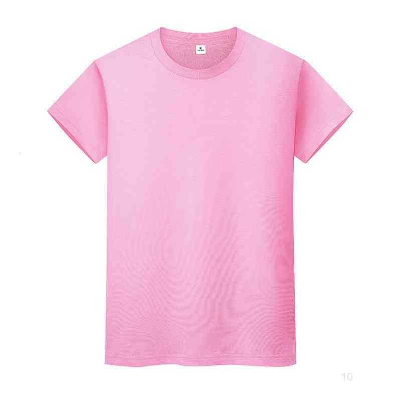NDネックソリッドカラーTシャツ夏のコットンボトムリング半袖メンズとレディースハーフスリーフめっきVip3Y1