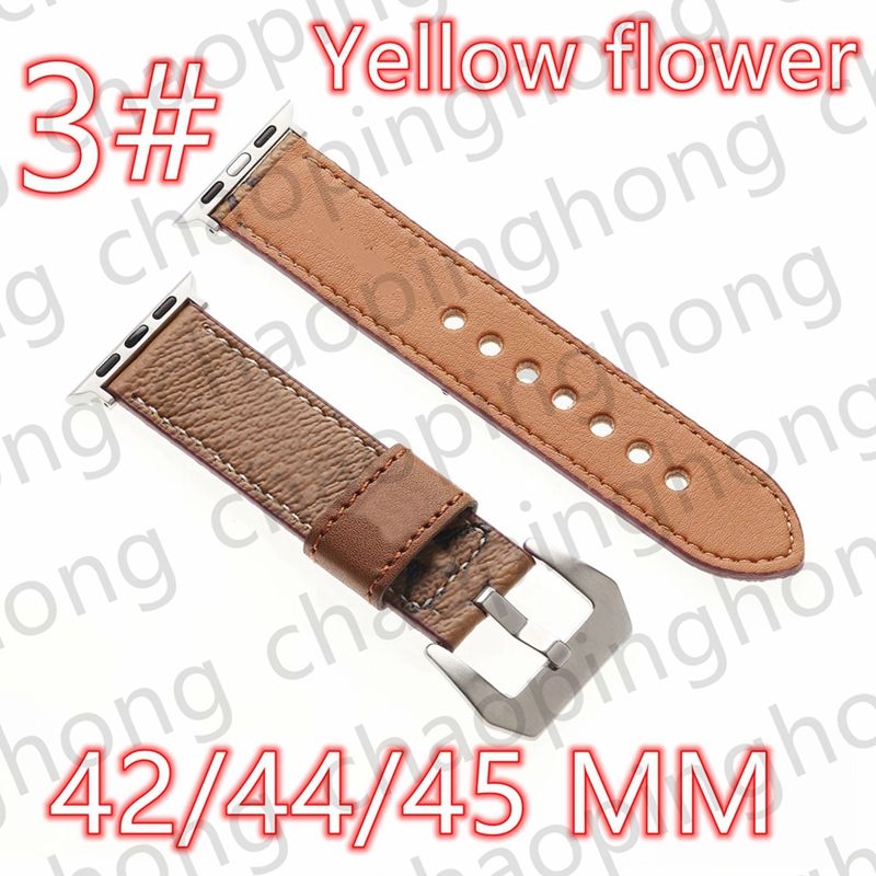 3# 42/44/45/49mm Yellow Flower+LOGO