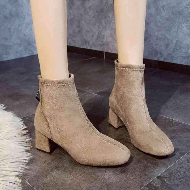 2019 nuevos calcetines de estiramiento botas zapatos de mujer zapatos  deslizamiento botines invierno elegante zip cuadrado tacones altos zapatos  mujeres wellies boots para mujeres z61o # 2022 Desde sportsshop010, 15,22 €  | DHgate Móvil