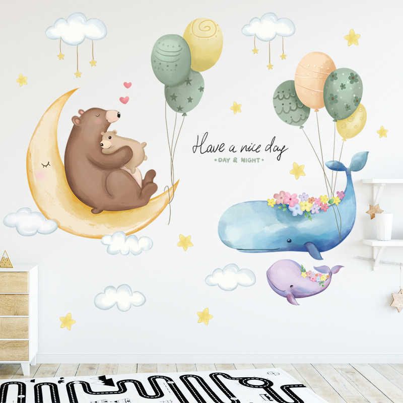 Acheter Pas Cher Stickers Muraux De Dessin Anime De 8 Styles Pour Chambre Denfants Chambre Bebe Bebe Pepiniere Ecologique Vinyle Decalques De Mural Amovibles Decor A La Maison Du 10 8 Fr Dhgate