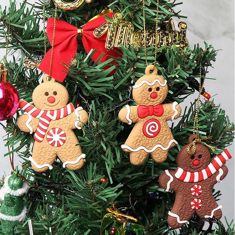 クリスマスの装飾12ピース/セットジンジャーブレッド男の木の装飾品クリスマスツリーぶら下がっているペンダント年の家の装飾ギフト7.5cmを￥1,830  DHgate