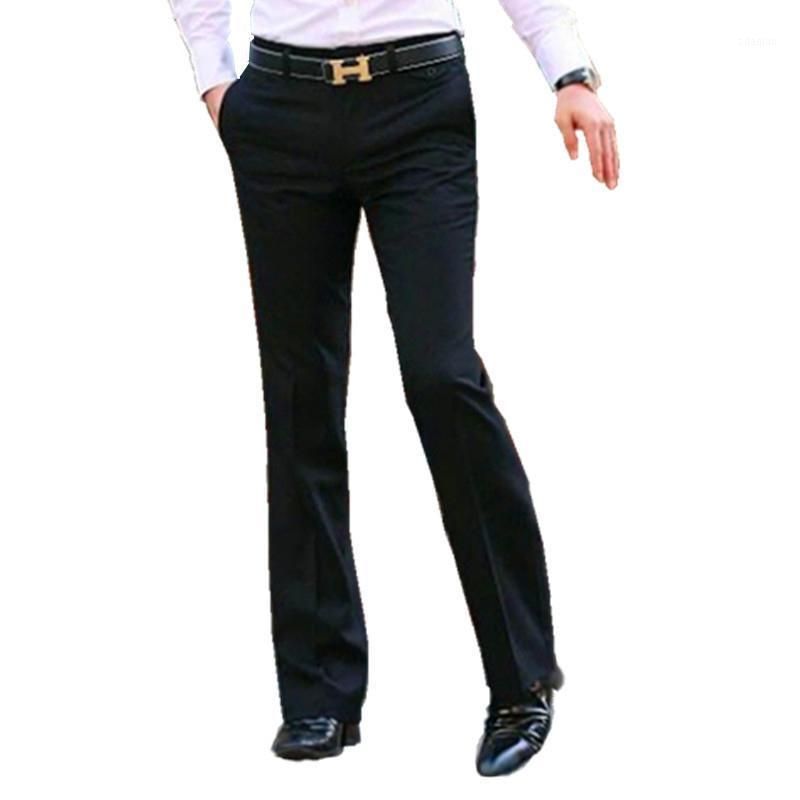 Mens Flared Trousers Formal Pants Bell 