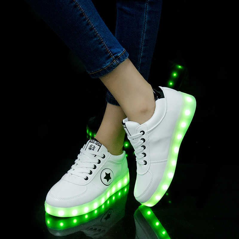 Regeringsverordening Bewusteloos enz USB Opladen Lichtgevende Sneakers Kinderen Knipperen Schoenen voor Ghost  Dance LED Gloeiende Jongens Meisjes Licht 210729