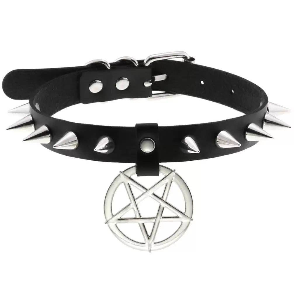 Emo Black Spike Steampunk Choker Collar Punk Goth Pentagram Necklace For  Girls And Boys Cosplay Chocker And Gothic Accessory Gift Wholesale From  Jewelrynecklacenice, $5.04