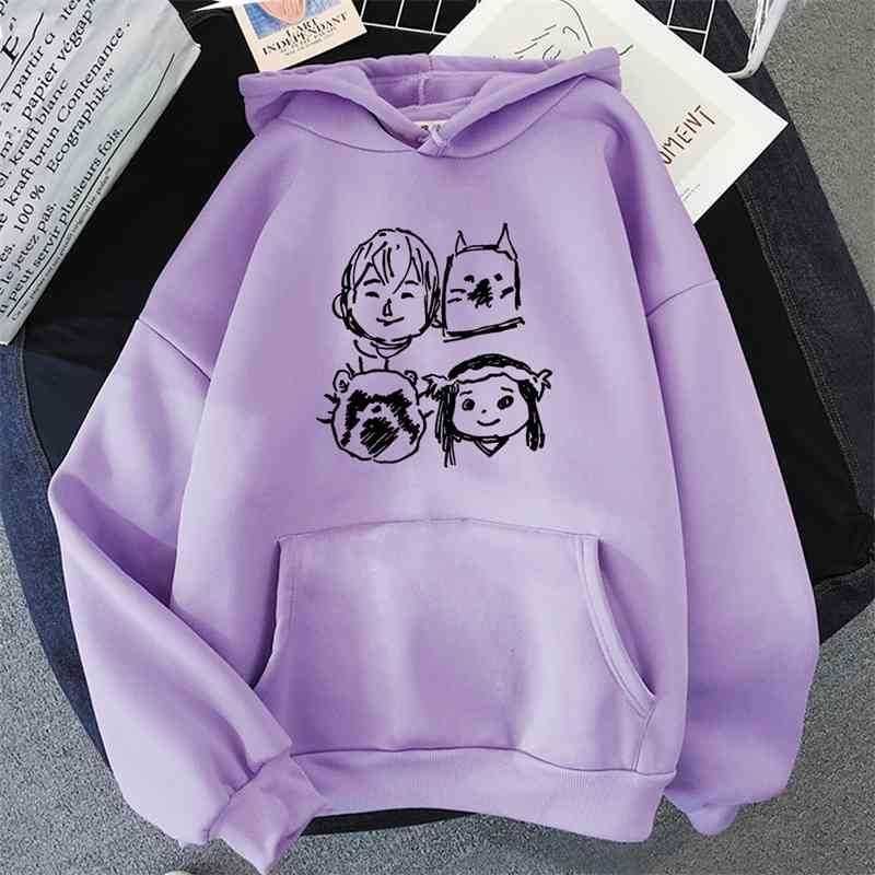 Harajuku Moda Feminina Hoodies Roupas de Inverno Kawaii Lã Bonito Urso  Anime Camisola Meninas Adolescentes Estética