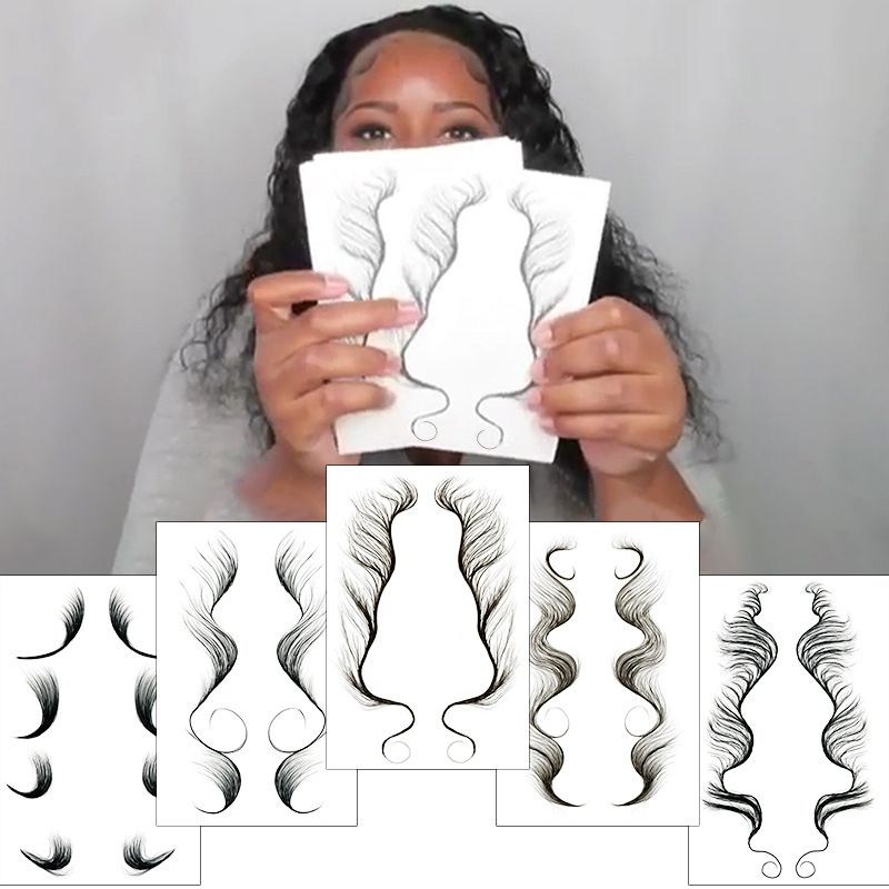 layed Edges Hairstyles Tattoo Edge Baby Hair Waterproof Temporary Tattoo Artificial Natural Curly Hair Tatoo sticker layed Edges Hairstyles Tattoo Edge Baby Hair Waterproof Temporary Tattoo Artificial Natural Curly Hair Tatoo sticker