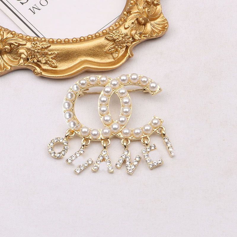 Luxury Brand Designer Double Letter Pins Brooches Women Gold Silver Crysatl  Pearl Rhinestone Cape Buckle Brooch Suit Pin Wedding Party Jewerlry  Accessories Gifts From Rosemengmeng, $2.24