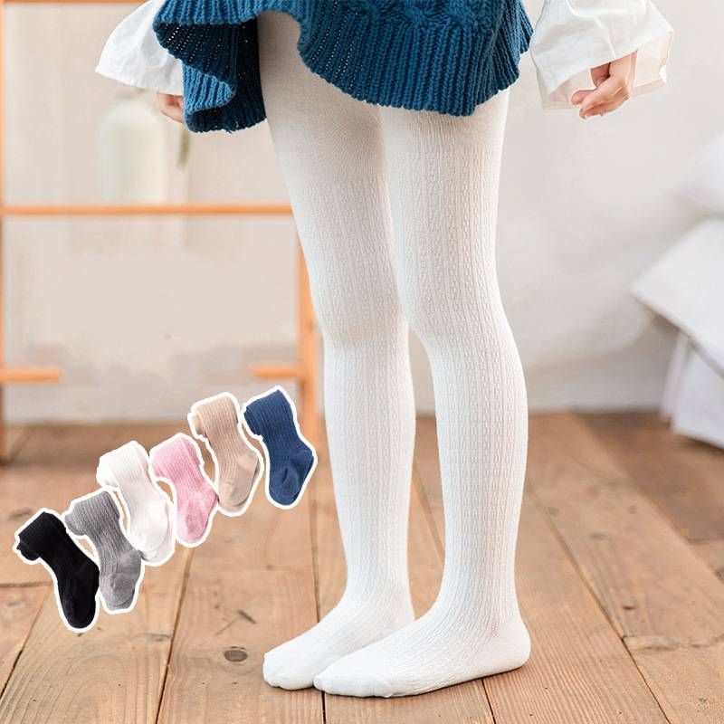 2021 Baby Tights Spring Solid Color Soft Knitted Warm Baby Girl Tights