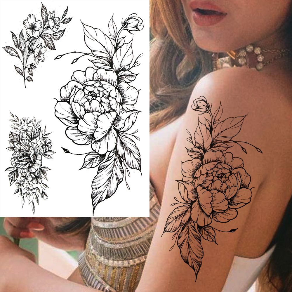 Waterproof Temporary Tattoos Sticker tattoo Stickers For Women Men fake sleeve tatoo Wolf Deer Flower Adults Waterproof Temporary Tattoos Sticker tattoo Stickers For Women Men fake sleeve tatoo Wolf Deer Flower Adults