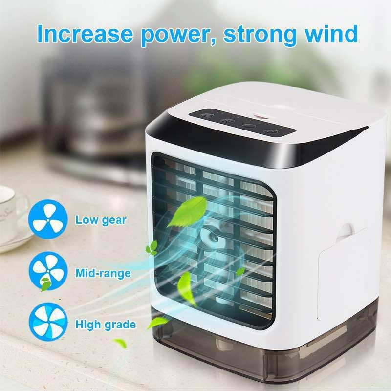 Controlar Lágrima Cereza Nuevo producto Mini refrigerador de aire Spray Humidificador Refrigeración  Escritorio portátil 7 colores LED Aire acondicionado
