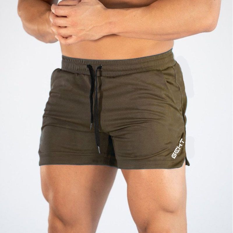 Hombre gimnasio entrenamiento pantalones cortos deportes deportes ropa casual entrenamiento entrenamiento rejilla rápido secado rápido