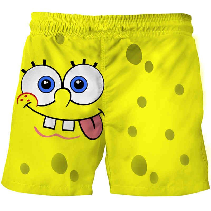Personaje de dibujos animados Impresión 3D para hombre Pantalones cortos de playa 3D Tablero de natación Personaje de dibujos animados Impresión 3D para hombre Pantalones cortos de playa 3D Tablero de natación
