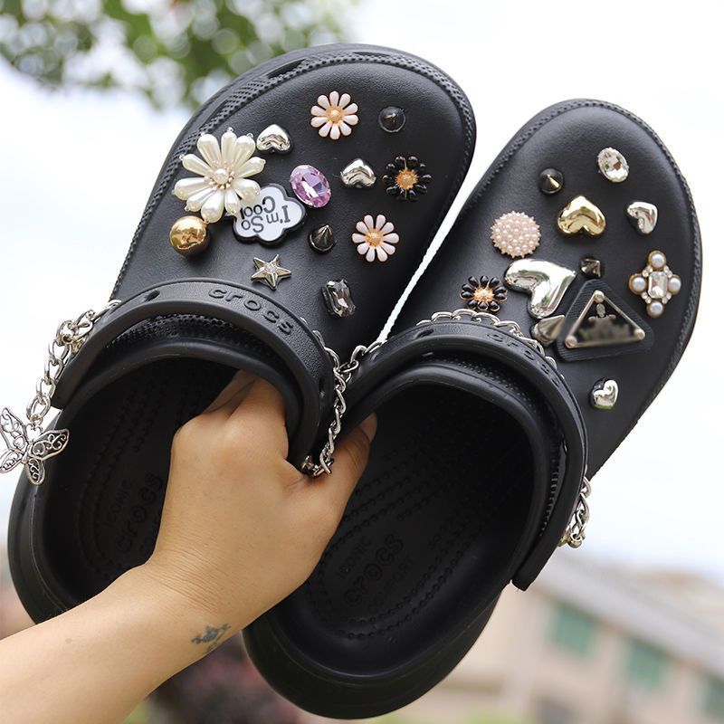 DIY Jewelry Shoes Chains Designer Rhinestone Girl Gift Pearl Decaration  Metal Butterfly Rivet Accessories Charms For Croc243V From Ai824, $17.43