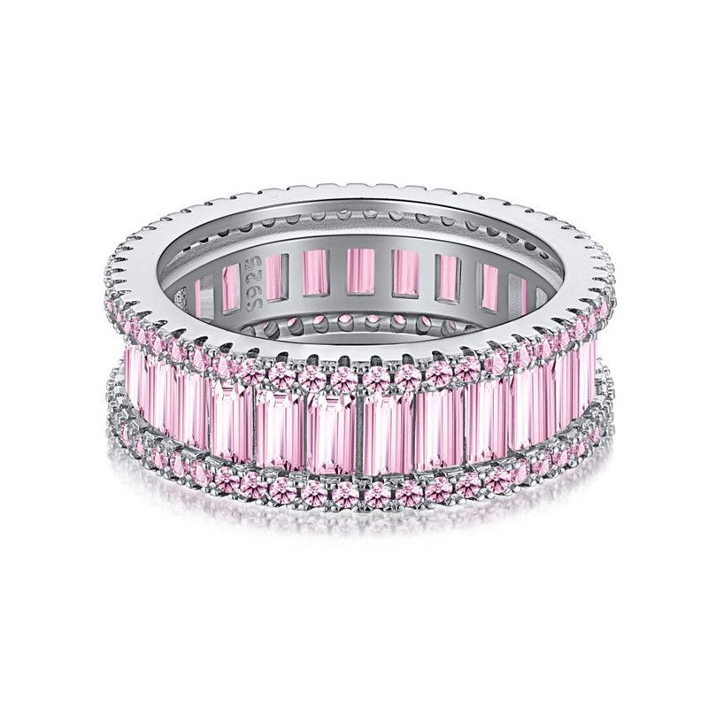 Rectangle Pink CZ