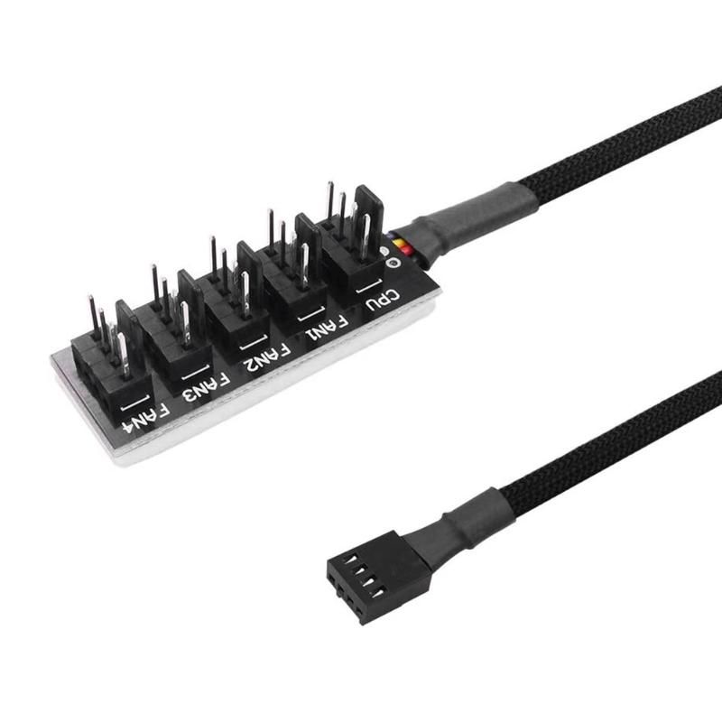 Hub Adaptador De Ventiladores Pc Cpu Pwm 4 Pines 1 A 5 Hub Adaptador De Ventiladores Pc Cpu Pwm 4 Pines 1 A 5