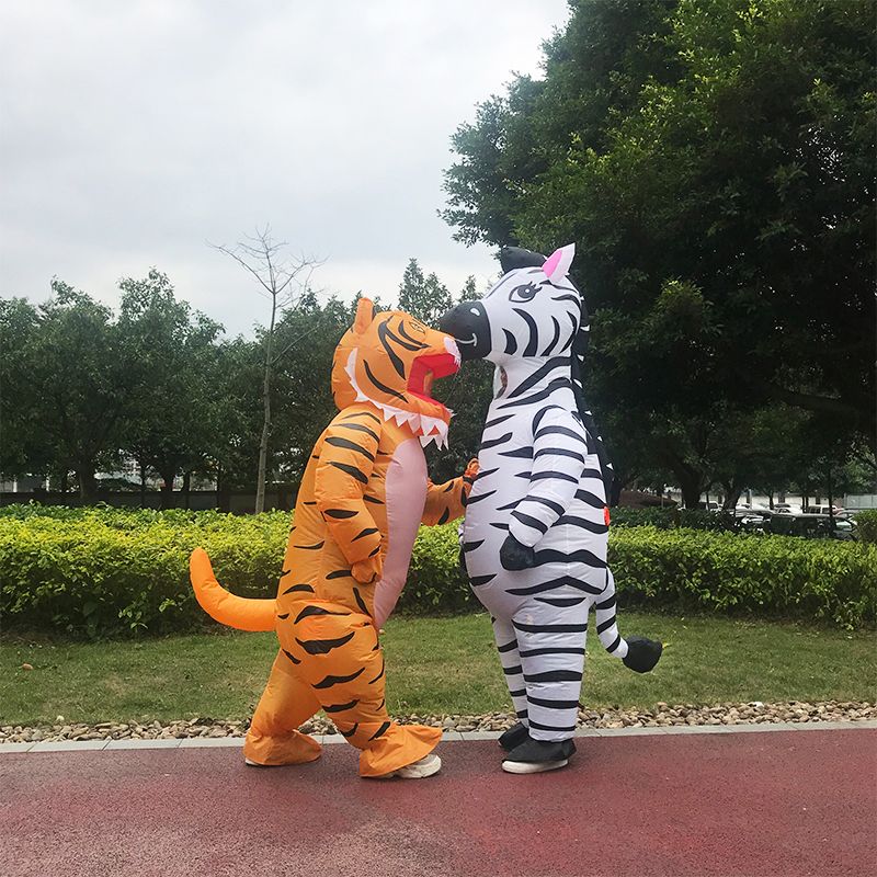 Mascot doll costume Anime Party Costumes for Adult Man Woman Animal Tiger  Zebra Inflatable Costume Halloween
