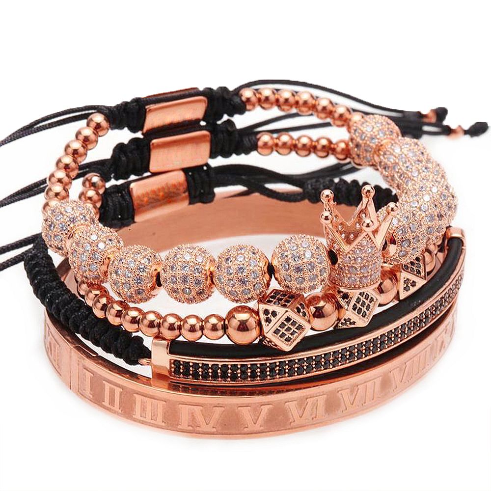 4pcs/set Rose gold