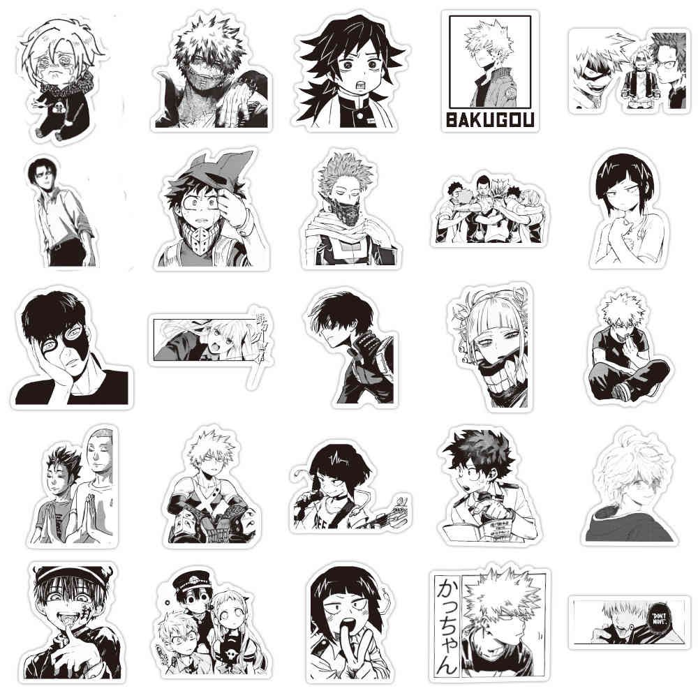 10 50 black and white demon slayer attack on titan anime stickers aesthetic laptop waterproof decal sticker packs kid toy 1025 from nugetsshoes 3 04 dhgate israel
