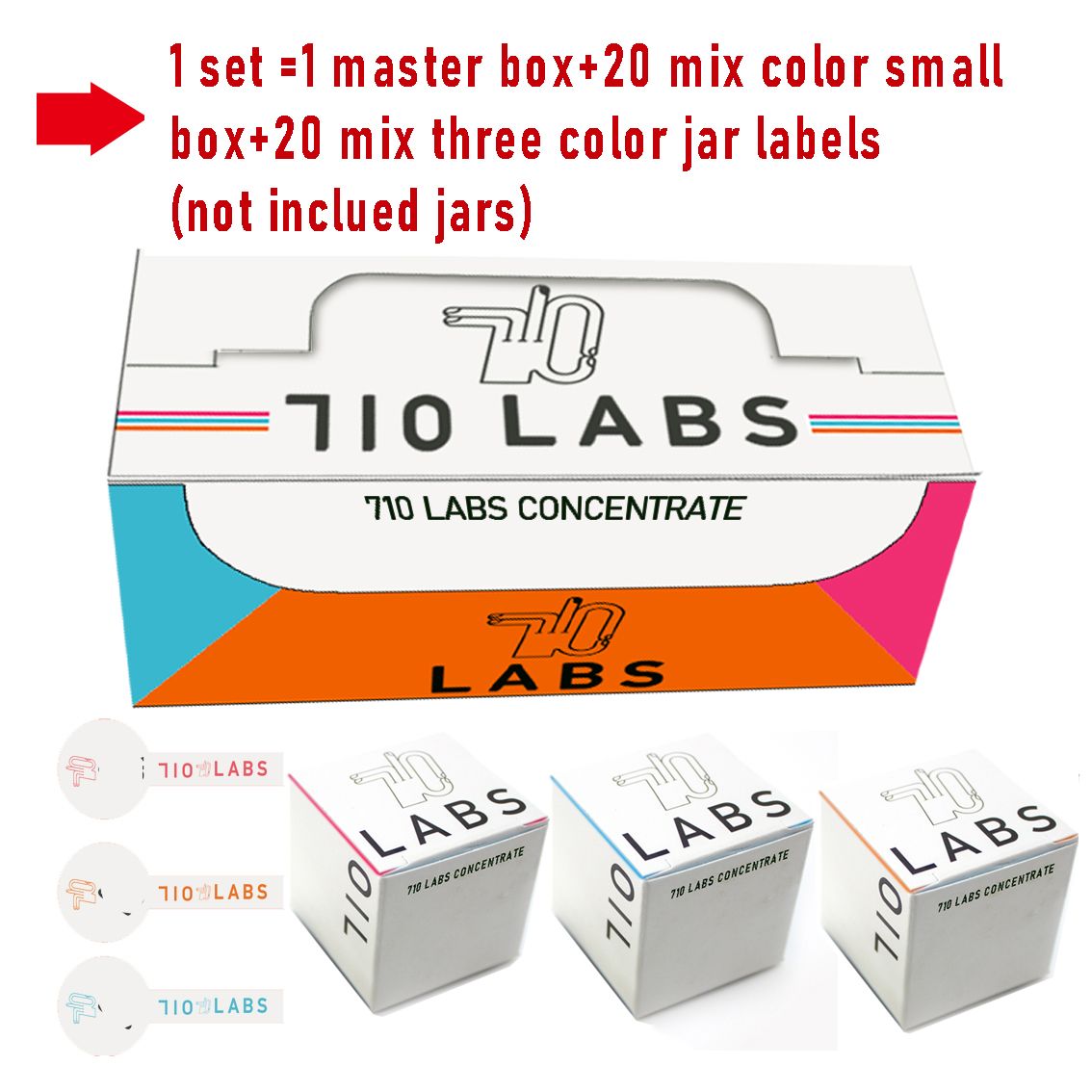 show box+label+jar box(not include jar