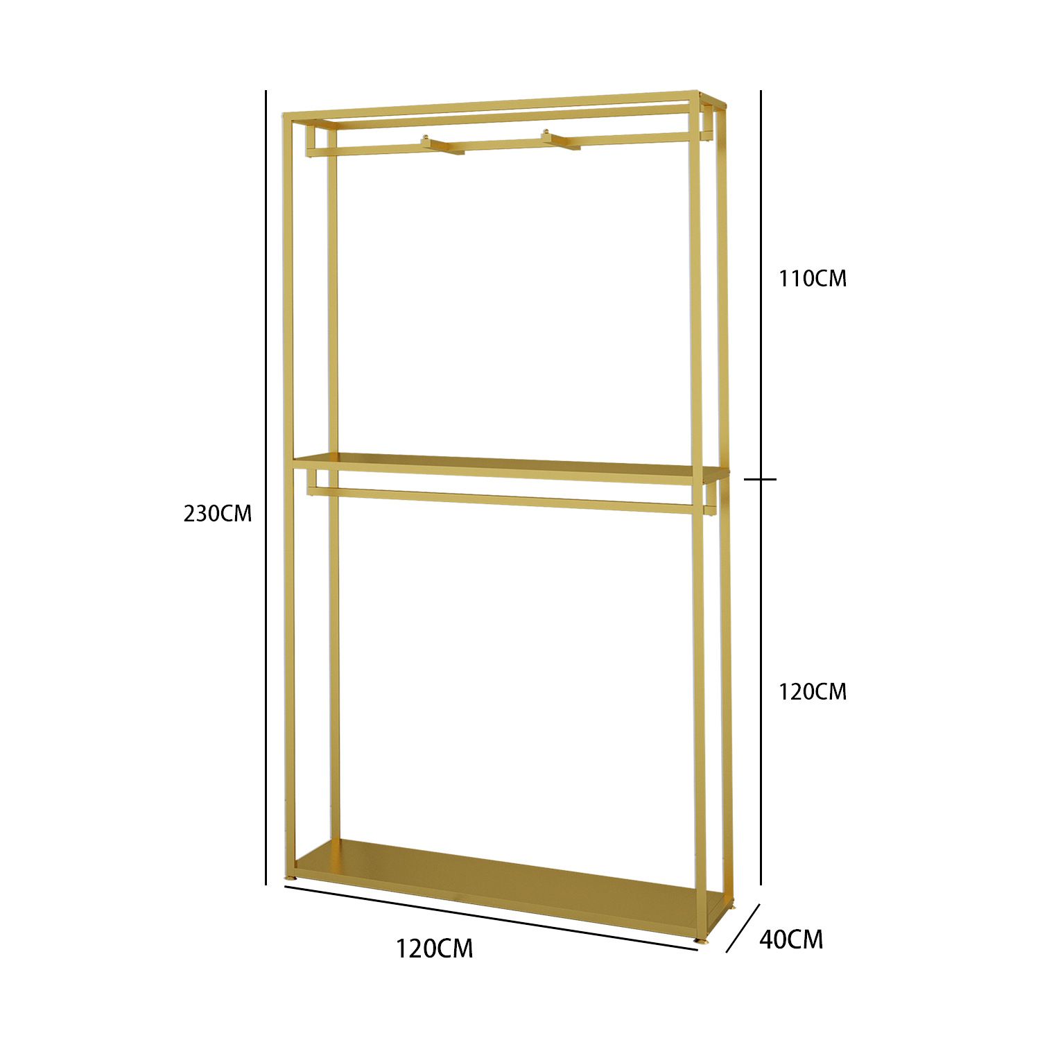 C 120 * 40 * 230cm.