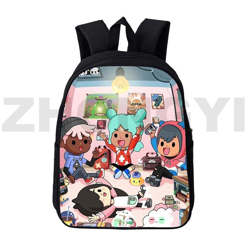 Backpack Toca Boca Same Game Life World 12/16 Inch Large Capacity