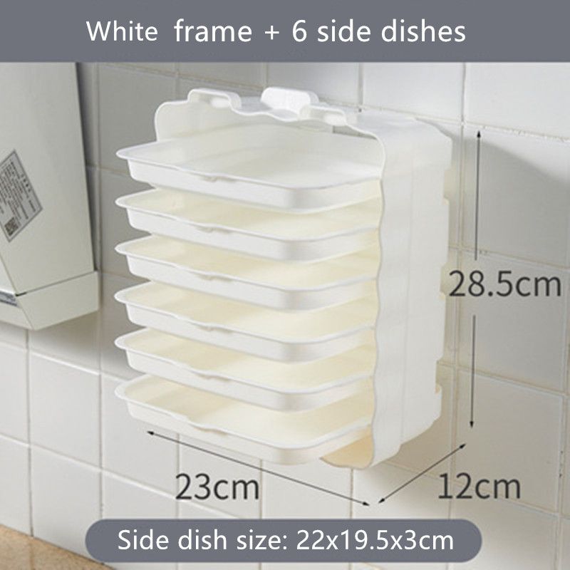 White with 6 Dishes