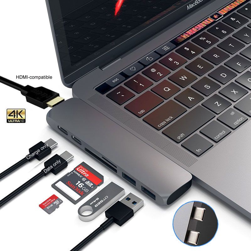모성 USB C 허브 Thunderbolt 3 Dock HDMI 호환 RJ45 1000M 어댑터 TF SD 리더 PD 3.0 MacBook Pro / Air M1 Type-C 용