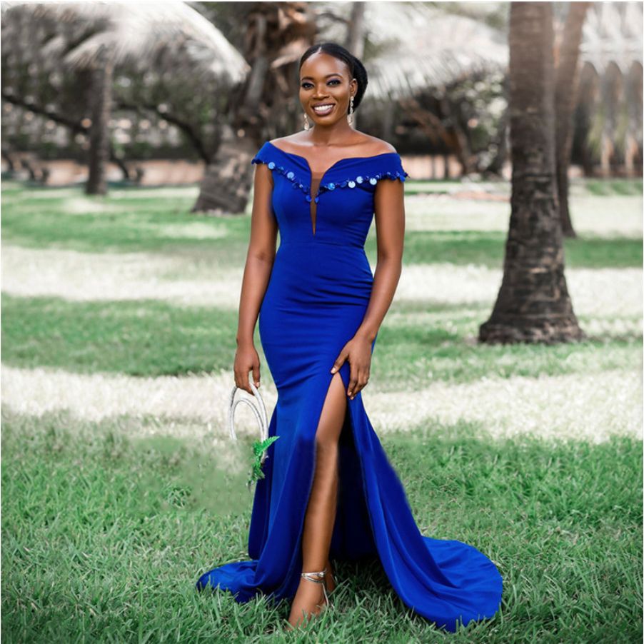 royal blue dress for wedding guest
