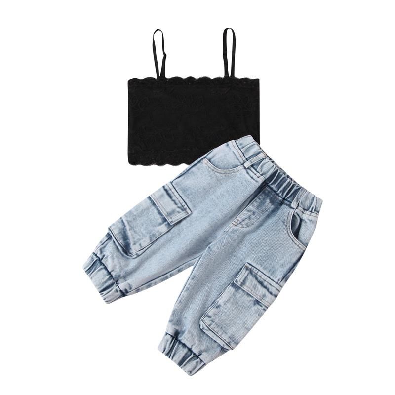 Conjuntos de ropa 2-9 de moda Niños Ropa niñas 2021 VERANO NIÑOS MANERA