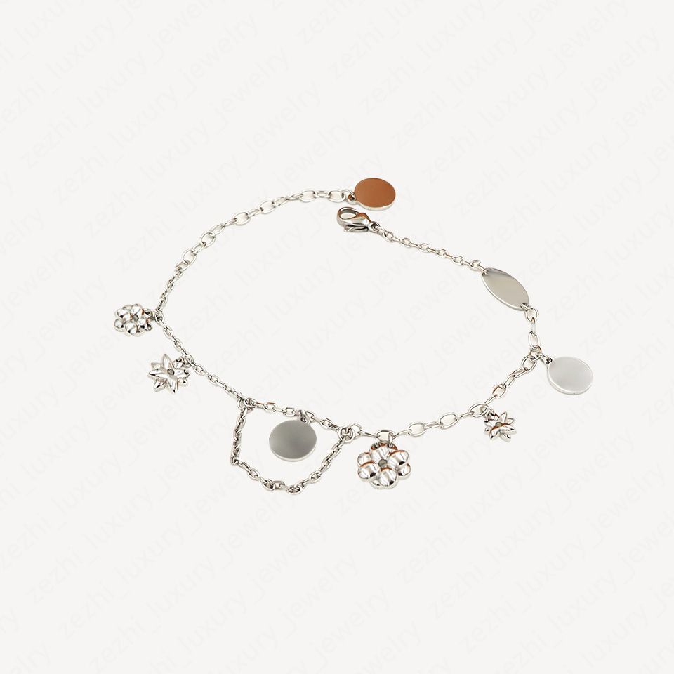 Bracelet de charme de mode en or blanc