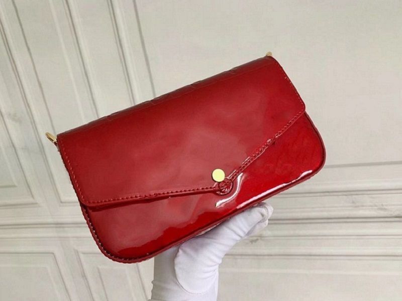 patent leather Red